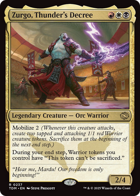 Magic: The Gathering - Zurgo, Thunder's Decree Foil - Tarkir: Dragonstorm