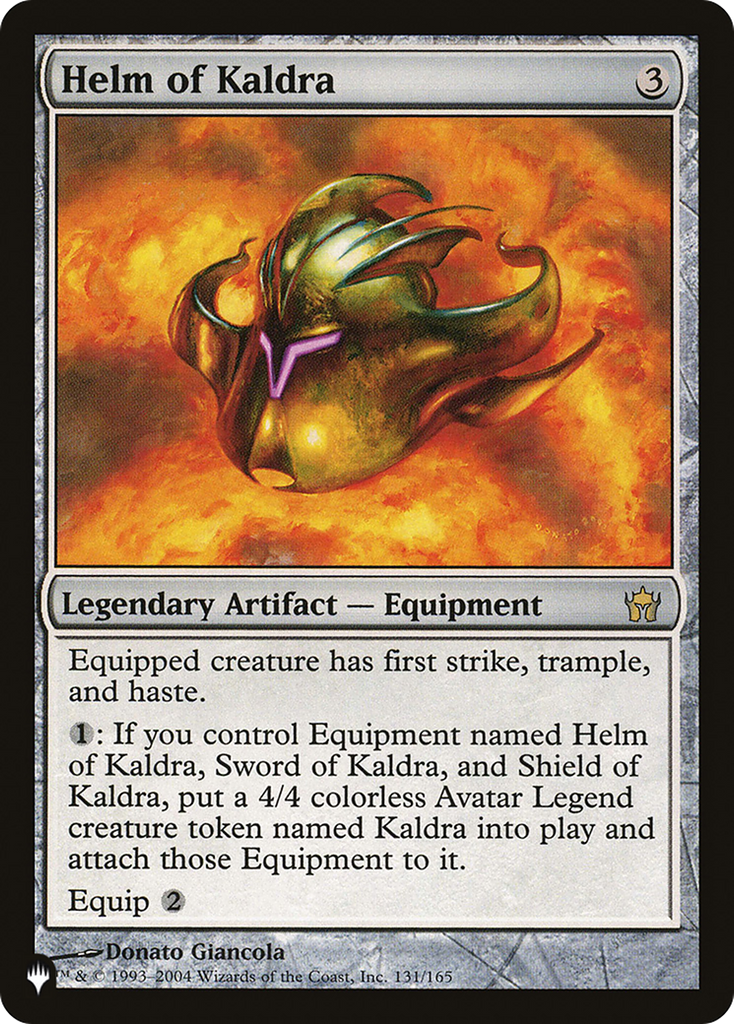 Magic: The Gathering - Helm of Kaldra - The List