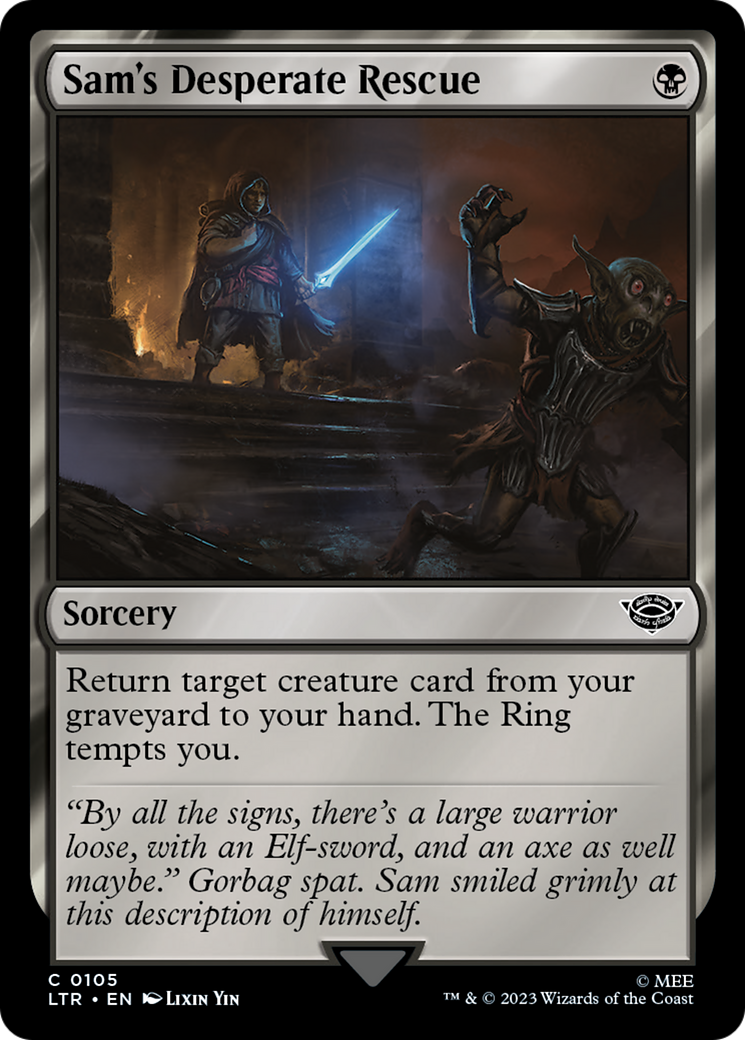 Magic: The Gathering - Sam's Desperate Rescue Foil - The Lord of the Rings: Tales of Middle-earth