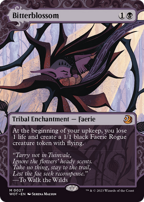 Magic: The Gathering - Bitterblossom Foil - Wilds of Eldraine: Enchanting Tales