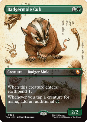 Magic: The Gathering - Badgermole Cub Foil - Avatar: The Last Airbender