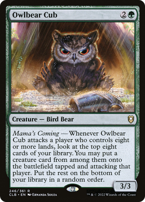 Magic: The Gathering - Owlbear Cub - Commander Legends: Battle for Baldur's Gate