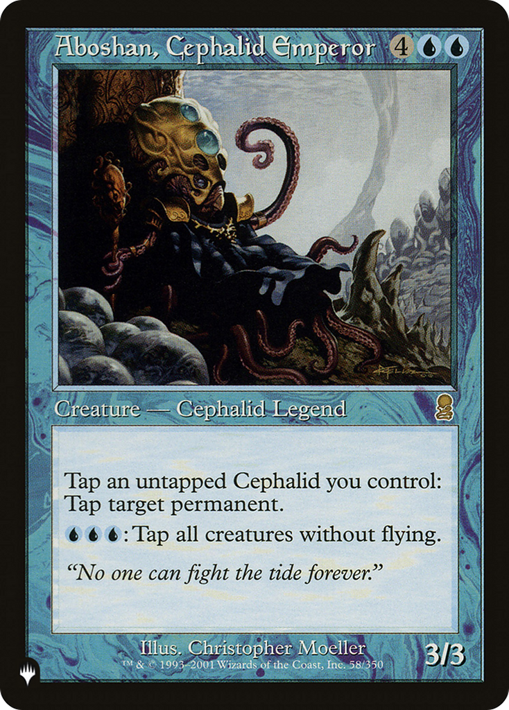 Magic: The Gathering - Aboshan, Cephalid Emperor - The List