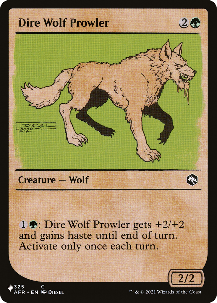 Magic: The Gathering - Dire Wolf Prowler - The List