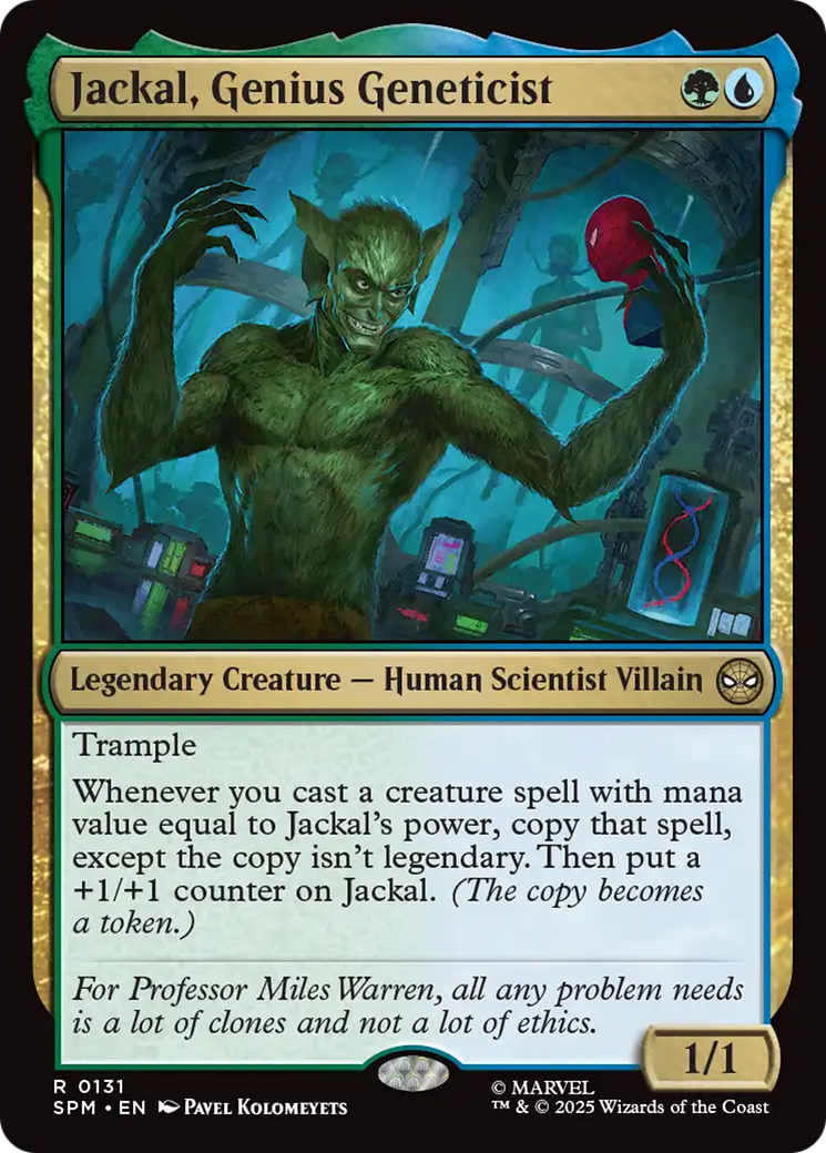 Magic: The Gathering - Jackal, Genius Geneticist Foil - Marvel's Spider-Man