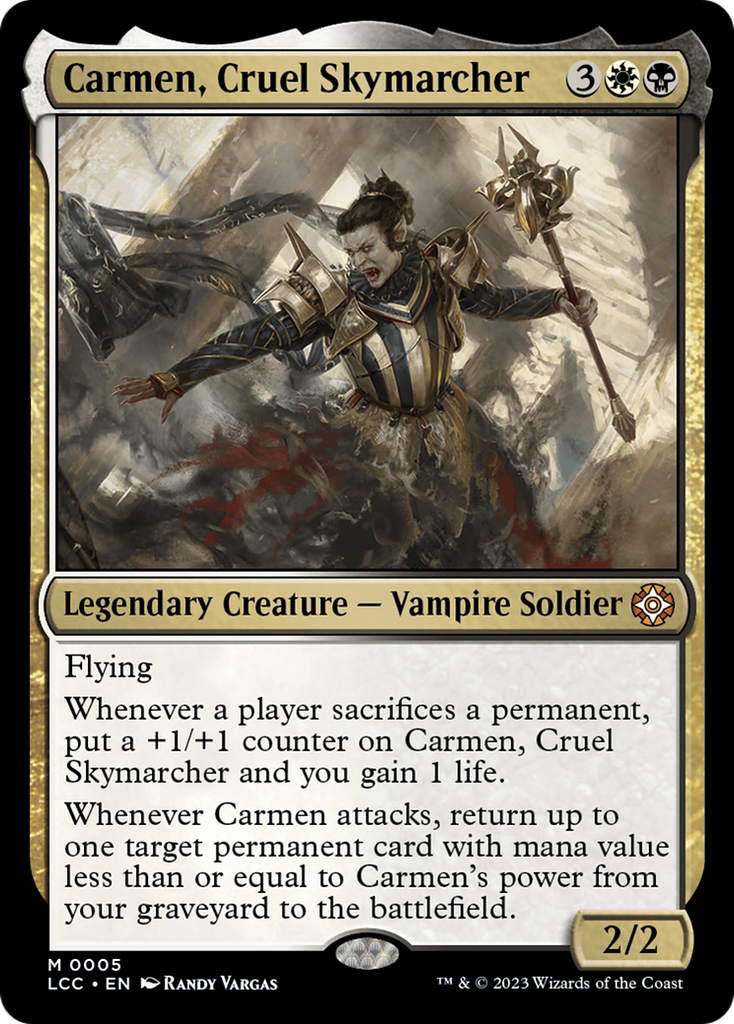 Magic: The Gathering - Carmen, Cruel Skymarcher Foil - The Lost Caverns of Ixalan Commander