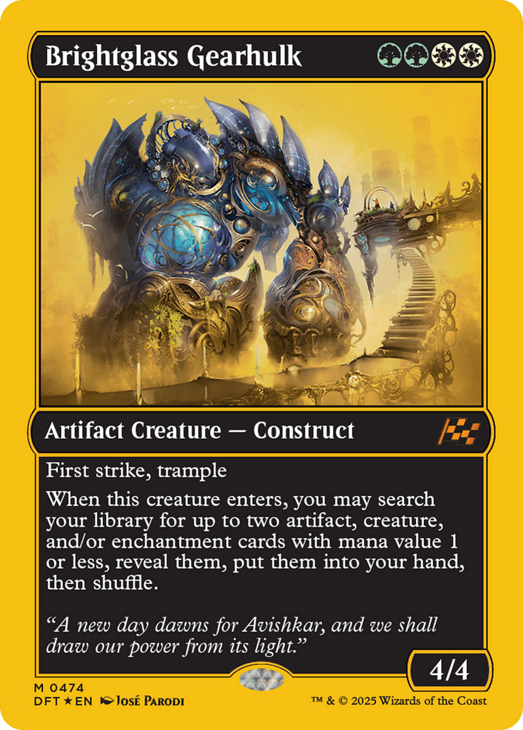 Magic: The Gathering - Brightglass Gearhulk Foil - Aetherdrift