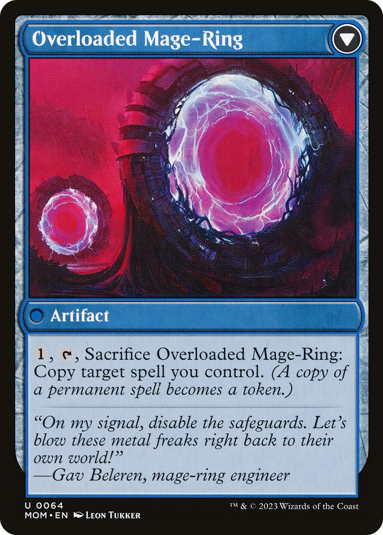 Magic: The Gathering - Invasion of Vryn // Overloaded Mage-Ring Foil - March of the Machine