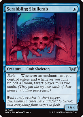 Magic: The Gathering - Scrabbling Skullcrab Foil - Duskmourn: House of Horror