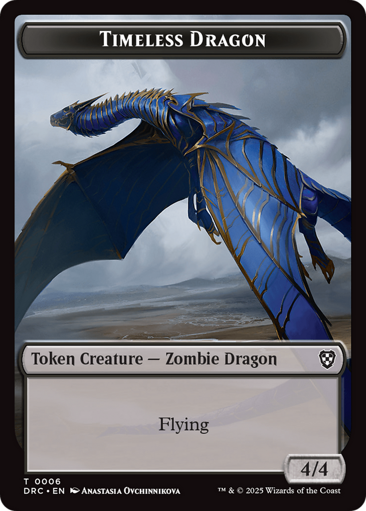 Magic: The Gathering - Timeless Dragon Token - Aetherdrift Commander Tokens