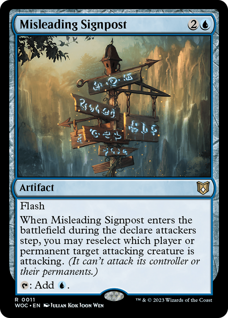 Magic: The Gathering - Misleading Signpost Foil - Wilds of Eldraine Commander