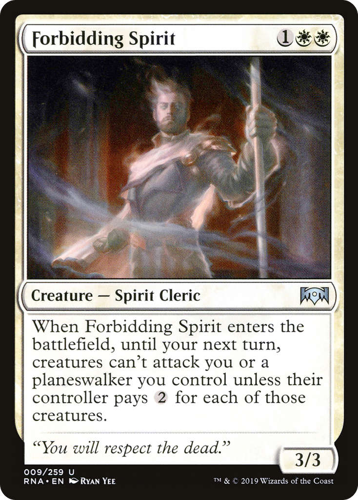 Magic: The Gathering - Forbidding Spirit Foil - Ravnica Allegiance