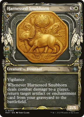 Magic: The Gathering - Harnessed Snubhorn Foil - March of the Machine: The Aftermath