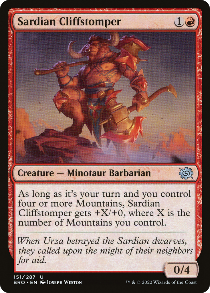 Magic: The Gathering - Sardian Cliffstomper - The Brothers' War