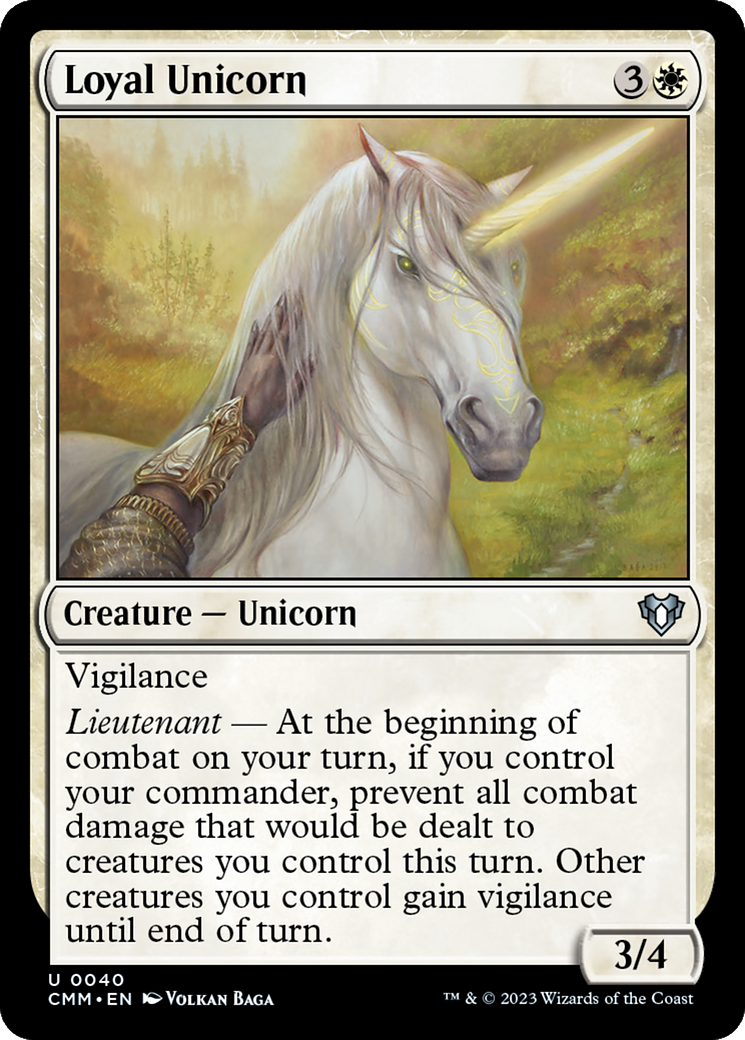 Magic: The Gathering - Loyal Unicorn Foil - Commander Masters