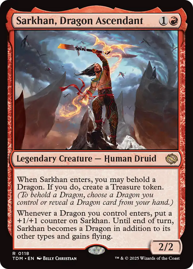 Magic: The Gathering - Sarkhan, Dragon Ascendant Foil - Tarkir: Dragonstorm