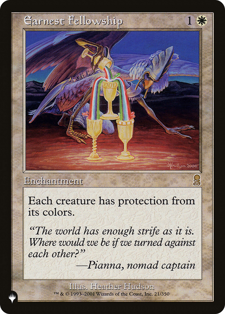 Magic: The Gathering - Earnest Fellowship - The List