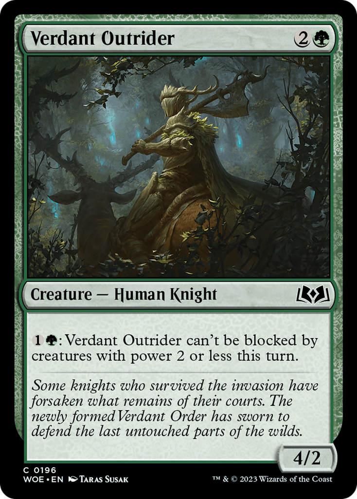 Magic: The Gathering - Verdant Outrider Foil - Wilds of Eldraine