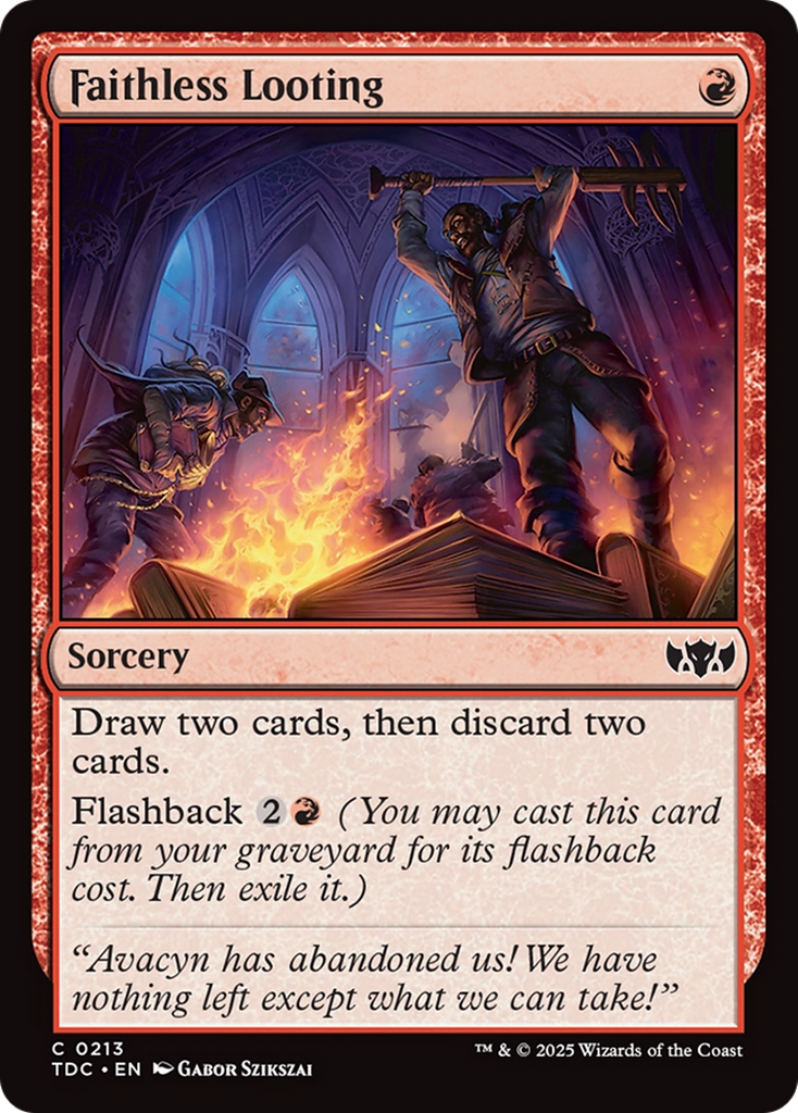 Magic: The Gathering - Faithless Looting - Tarkir: Dragonstorm Commander