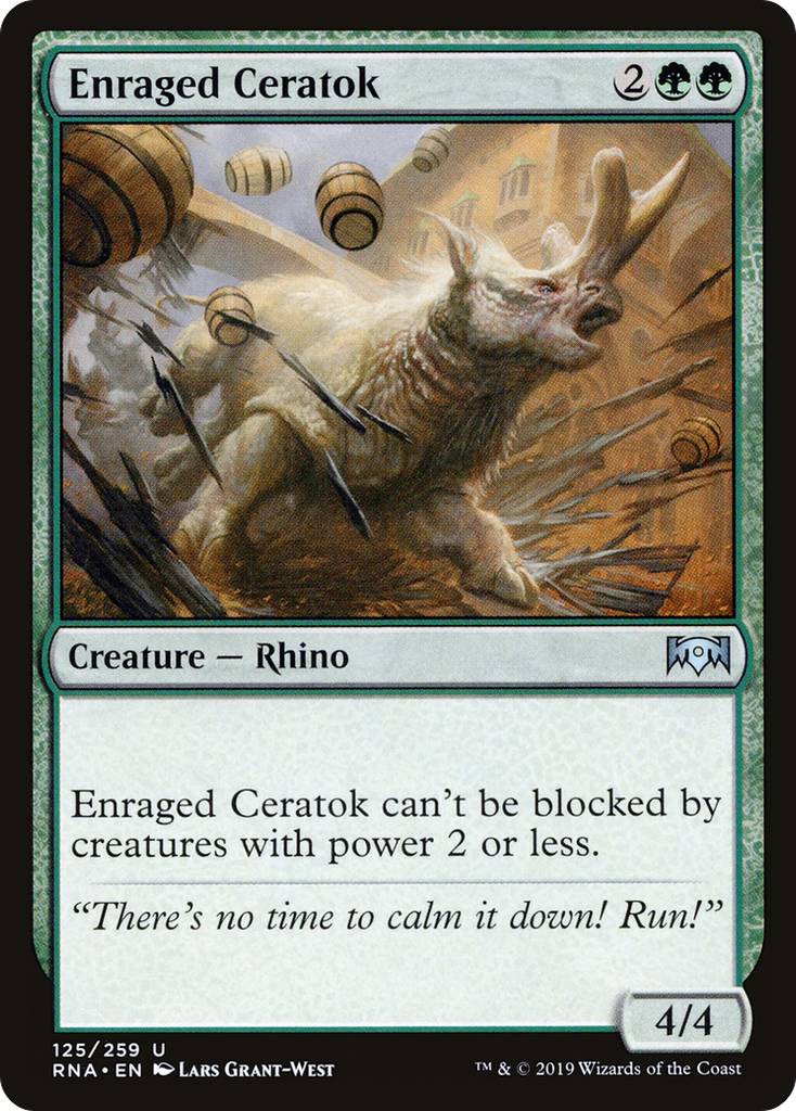 Magic: The Gathering - Enraged Ceratok Foil - Ravnica Allegiance