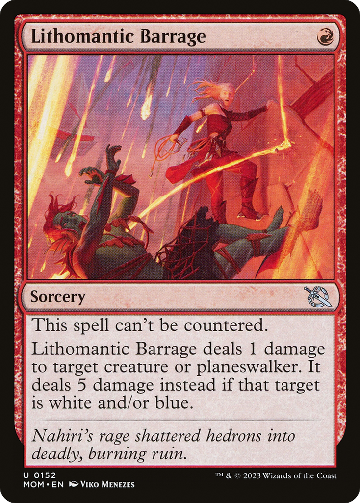 Magic: The Gathering - Lithomantic Barrage Foil - March of the Machine