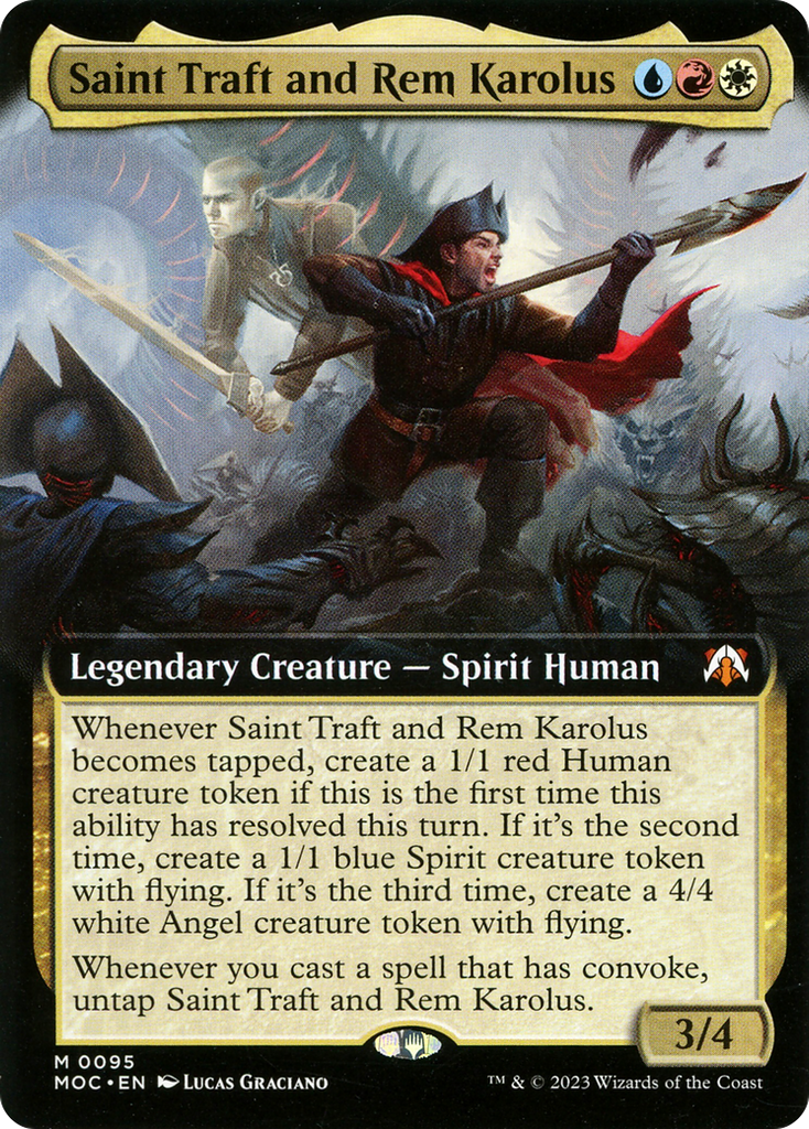 Magic: The Gathering - Saint Traft and Rem Karolus Foil - March of the Machine Commander