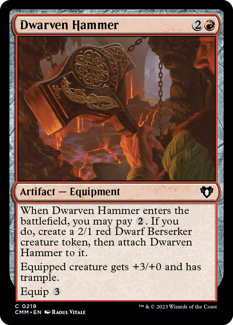 Magic: The Gathering - Dwarven Hammer Foil - Commander Masters