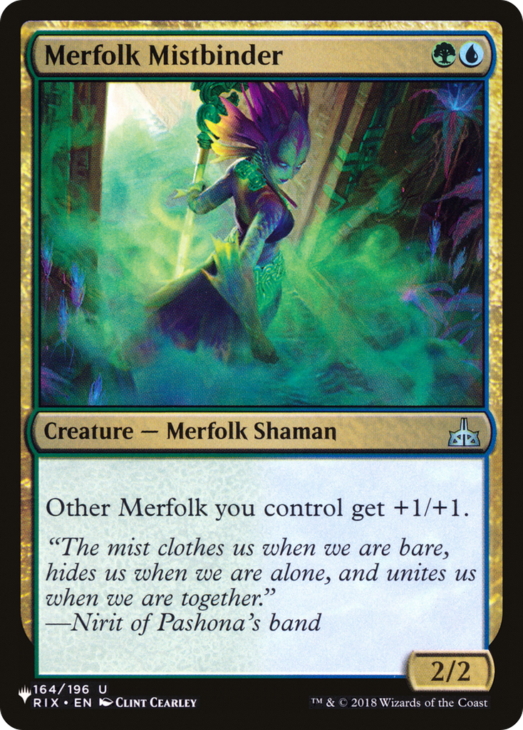 Magic: The Gathering - Merfolk Mistbinder - The List