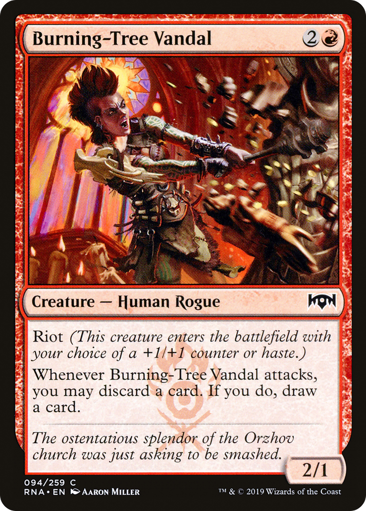 Magic: The Gathering - Burning-Tree Vandal Foil - Ravnica Allegiance