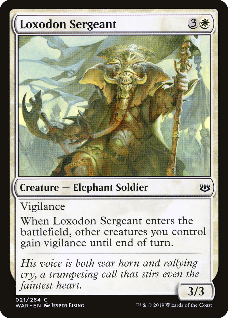 Magic: The Gathering - Loxodon Sergeant Foil - War of the Spark