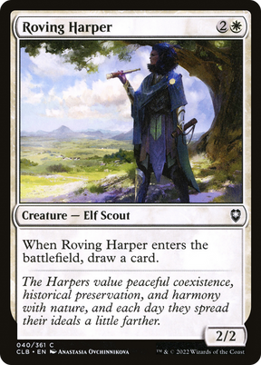 Magic: The Gathering - Roving Harper - Commander Legends: Battle for Baldur's Gate