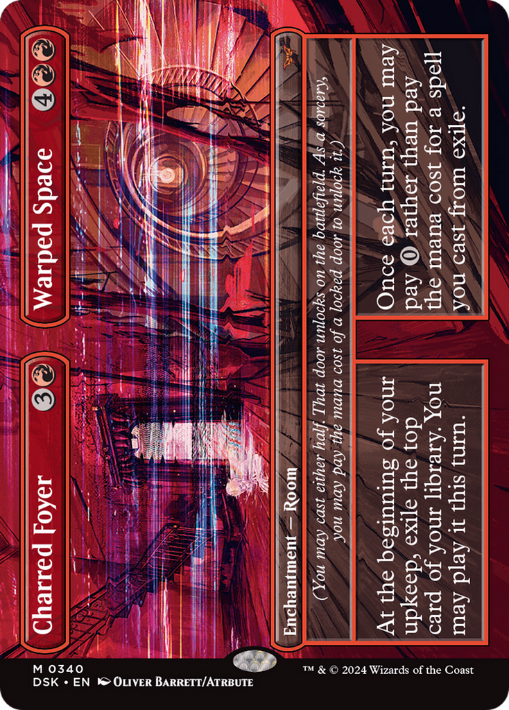 Magic: The Gathering - Charred Foyer // Warped Space - Duskmourn: House of Horror