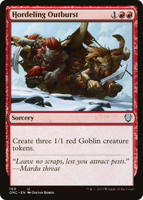 Magic: The Gathering - Hordeling Outburst - Phyrexia: All Will Be One Commander
