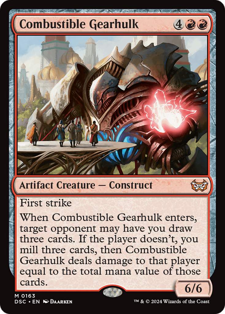 Magic: The Gathering - Combustible Gearhulk - Duskmourn: House of Horror Commander