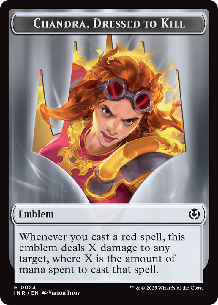 Magic: The Gathering - Chandra, Dressed to Kill Emblem - Innistrad Remastered Tokens