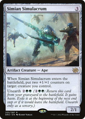 Magic: The Gathering - Simian Simulacrum Foil - The Brothers' War