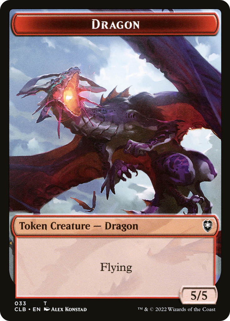 Magic: The Gathering - Dragon Token - Battle for Baldur's Gate Tokens