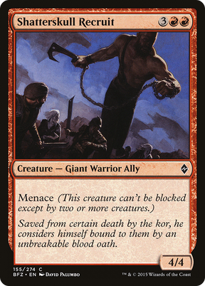 Magic: The Gathering - Shatterskull Recruit Foil - Battle for Zendikar