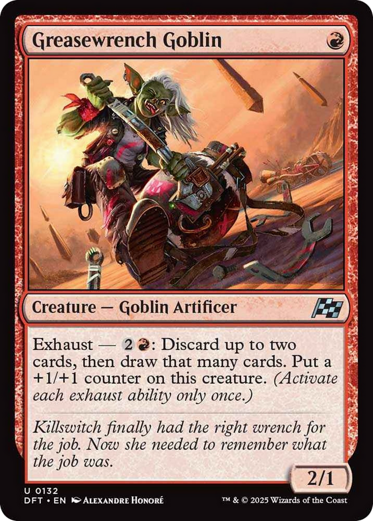 Magic: The Gathering - Greasewrench Goblin Foil - Aetherdrift