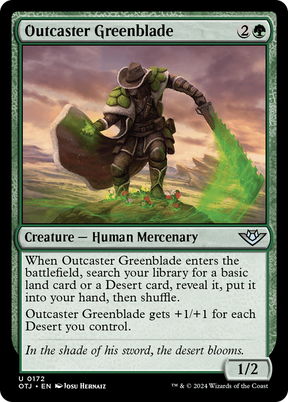 Magic: The Gathering - Outcaster Greenblade Foil - Outlaws of Thunder Junction