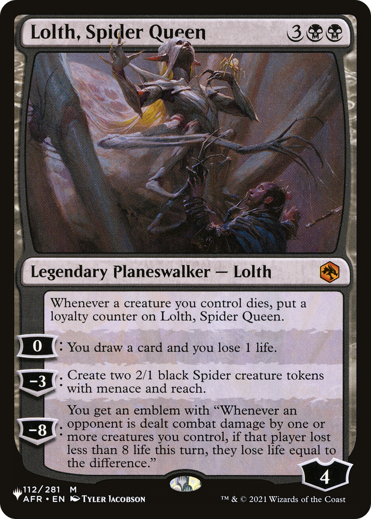 Magic: The Gathering - Lolth, Spider Queen - The List