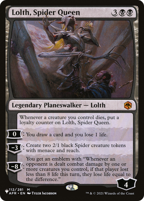 Magic: The Gathering - Lolth, Spider Queen - The List