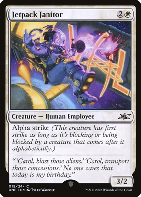 Magic: The Gathering - Jetpack Janitor Foil - Unfinity