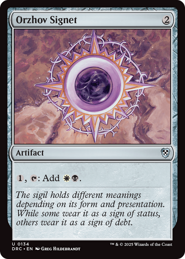 Magic: The Gathering - Orzhov Signet - Aetherdrift Commander