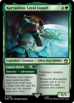 Magic: The Gathering - Karvanista, Loyal Lupari // Lupari Shield - Doctor Who