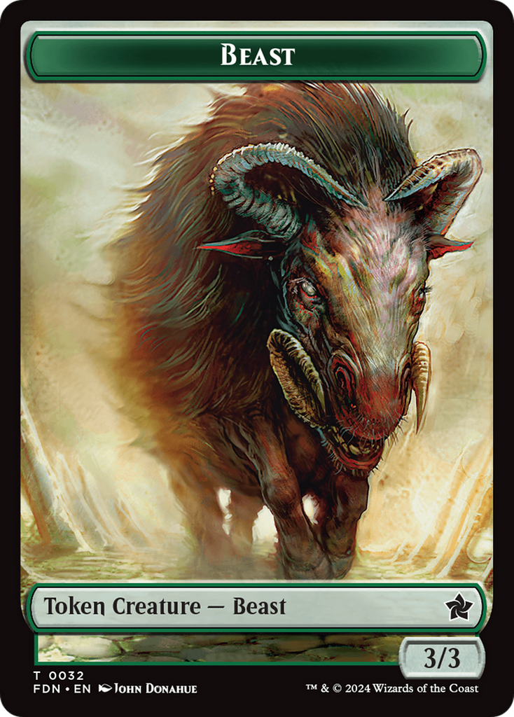 Magic: The Gathering - Beast Token - Foundations Tokens