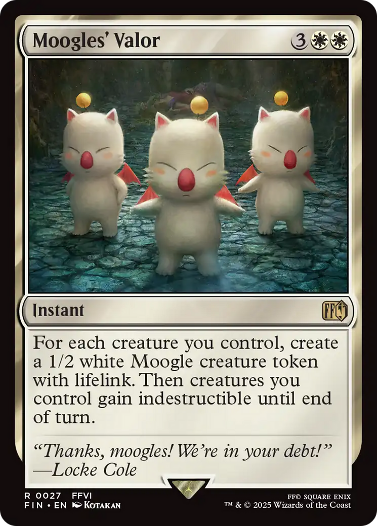 Magic: The Gathering - Moogles' Valor Foil - Final Fantasy