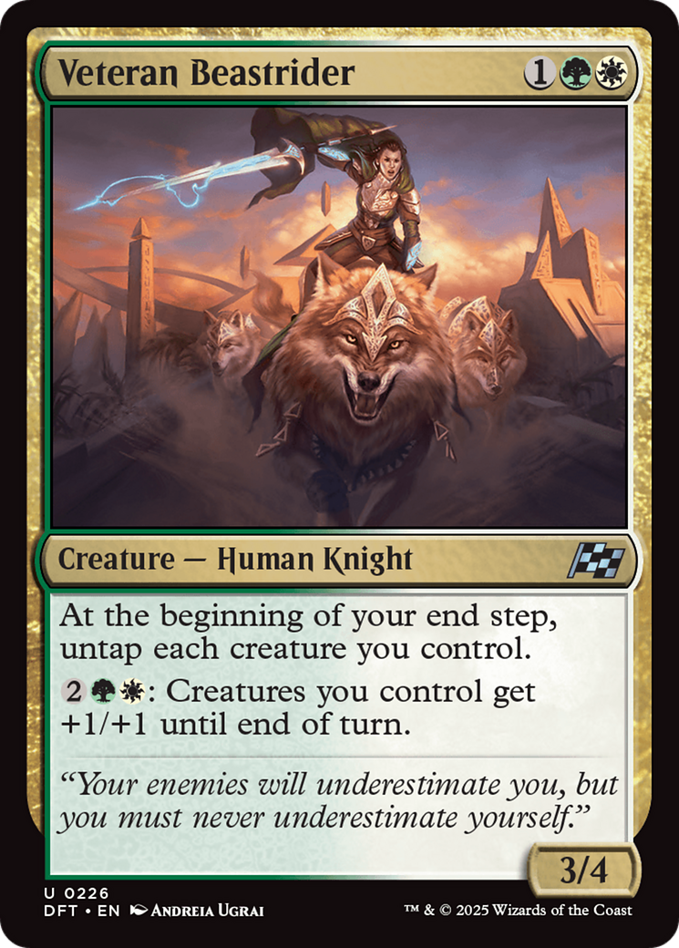 Magic: The Gathering - Veteran Beastrider Foil - Aetherdrift