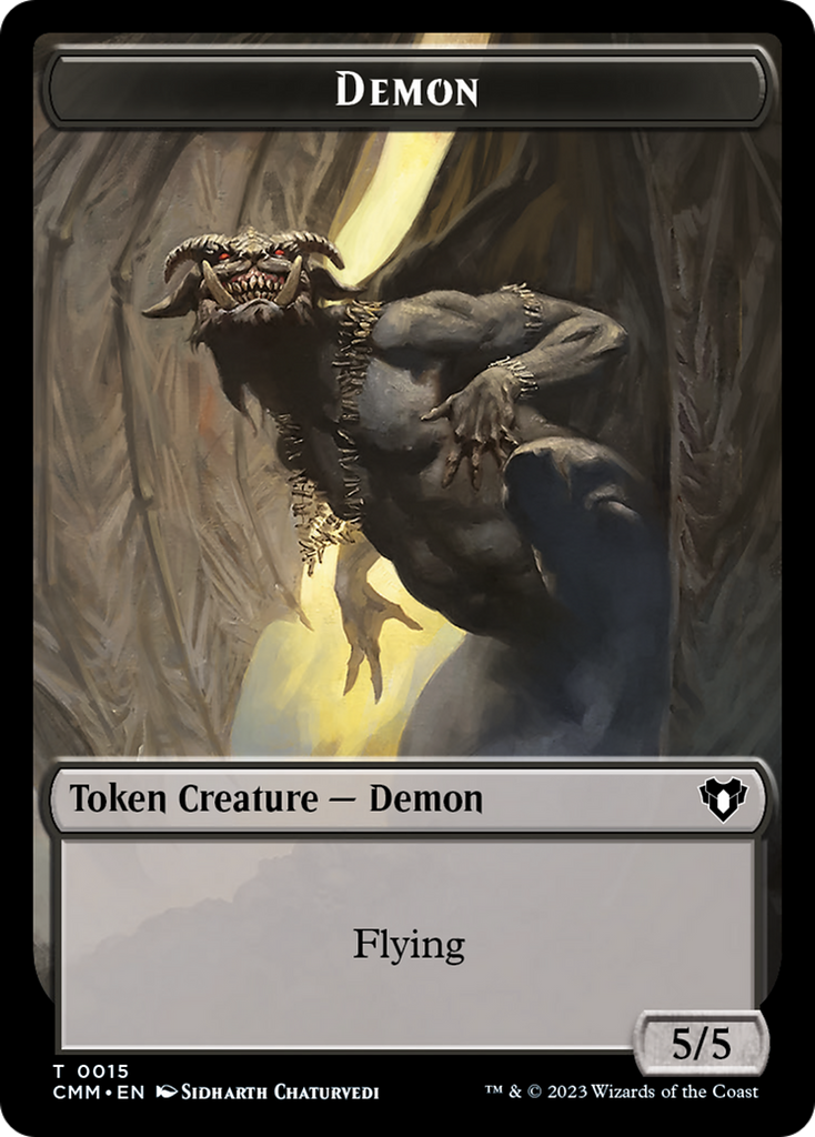 Magic: The Gathering - Demon Token - Commander Masters Tokens