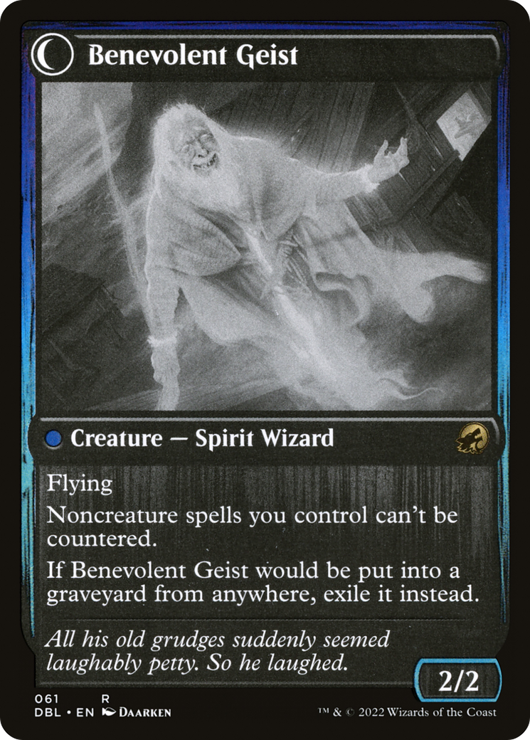 Magic: The Gathering - Malevolent Hermit // Benevolent Geist Foil - Innistrad: Double Feature